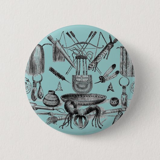 Indische Artifacts utton Ronde Button 5,7 Cm (Voorkant)