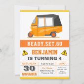 Indische Auto Rickshaw Tuk Birthday Party Kaart (Voorkant)
