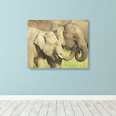 Indische Aziatische Olifanten Canvas Afdruk (Insitu (Houten vloer))