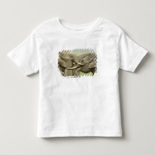 Indische Aziatische Olifanten spelen vechtend Kinder Shirts