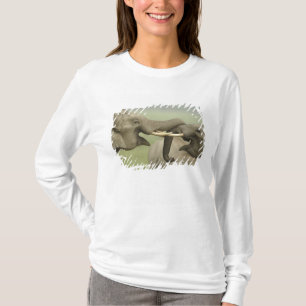 Indische Aziatische Olifanten spelen vechtend T-shirt