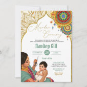 Indische Baby Boy Mundan Ceremonie Kaart (Voorkant)