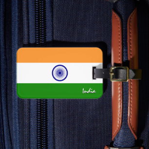 Indische Bagagelabels, patriottische Indische vlag Bagagelabel