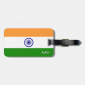 Indische Bagagelabels, patriottische Indische vlag Bagagelabel (Achterkant horizontaal)