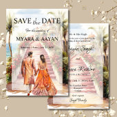 Indische Beach Save the Date uitnodiging Template