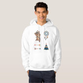 Indische Beer Sticker zet teepee Hoodie (Voorkant volledig)