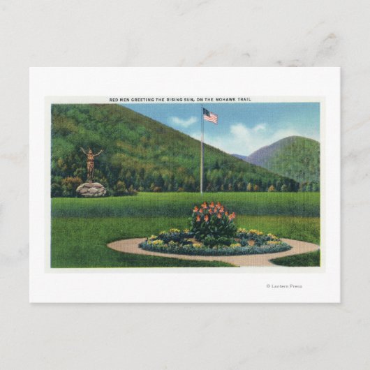 Indische begroeting met het beeld van de stijgende briefkaart (Voorkant)