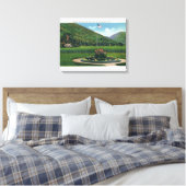 Indische begroeting met het beeld van de stijgende canvas afdruk (Insitu (Slaapkamer))