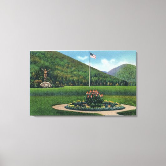 Indische begroeting met het beeld van de stijgende canvas afdruk (Voorkant)