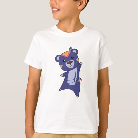 Indische Beren Beer die Teddy Feather uitstrooit T-shirt (Voorkant)