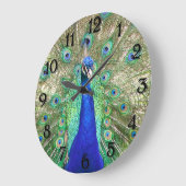 Indische blauwe pacock grote klok (Hoek)