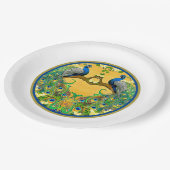 -Indische blauwe pacock Papieren Bordje (Gekanteld)