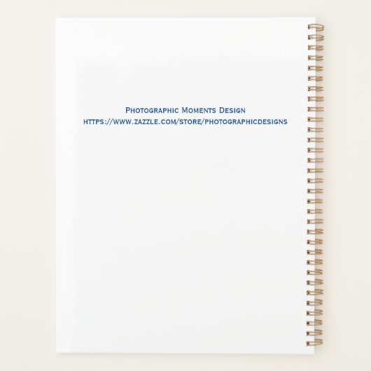 Indische blauwe pacock planner (Achterkant)