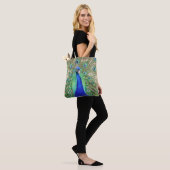 Indische blauwe pacock tote bag (Op model)
