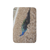 Indische Blauwe Pauw badmat (Voorkant Verticaal)