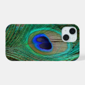 Indische Blauwe Pauwveer iPhone 15 Case (Achterkant horizontaal)