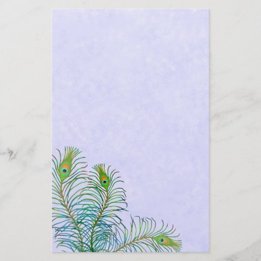 Indische blauwe pauwveren briefpapier (Voorkant)