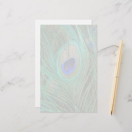 Indische blauwe pekkervaar briefpapier (Voorkant / Achterkant in situ)