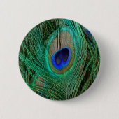 Indische blauwe pekkervaar ronde button 5,7 cm (Voorkant)