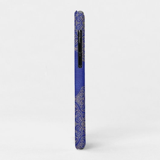Indische blauwe tempel iPhone case (Achterkant/links)