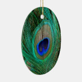 Indische blauwe voetdoek keramisch ornament (Rechts)