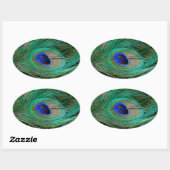 Indische blauwe voetdoek ovale sticker (Vel)