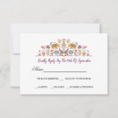 Indische bloem Elephant Jade green RSVP bruiloft V Kaart (Voorkant)