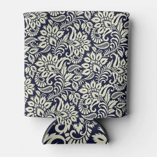 Indische Bloemen Grond  Ontwerp Blikjeskoeler (Voorkant)