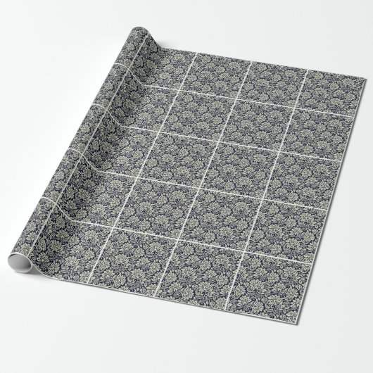 Indische Bloemen Grond Ontwerp Cadeaupapier (Uitgerold)