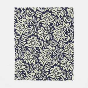Indische Bloemen Grond  Ontwerp Fleece Deken