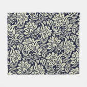 Indische Bloemen Grond Ontwerp Fleece Deken (Voorkant (Horizontaal))