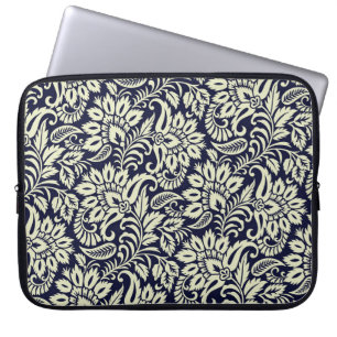 Indische Bloemen Grond Ontwerp Laptop Sleeve