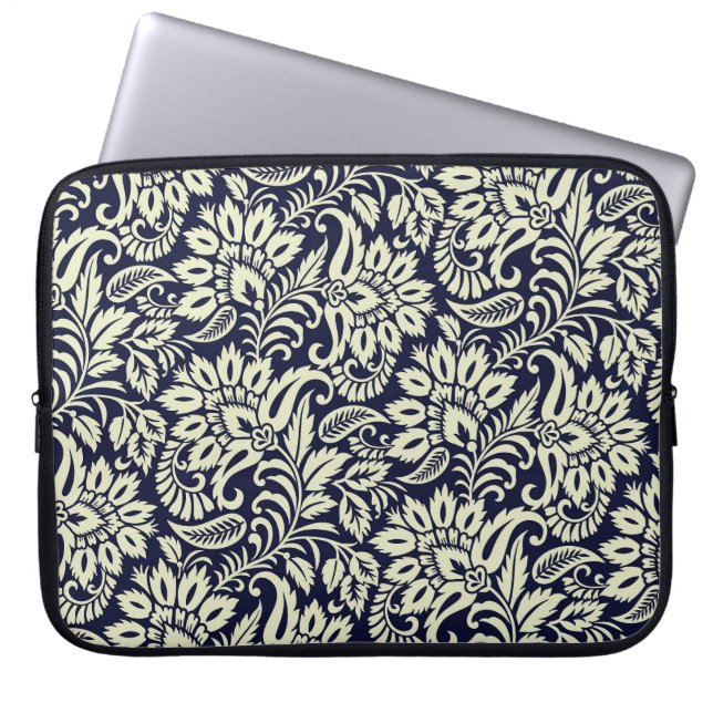 Indische Bloemen Grond  Ontwerp Laptop Sleeve (Voorkant)