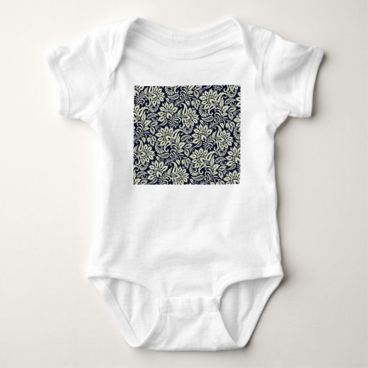Indische Bloemen Grond Ontwerp Romper (Voorkant)