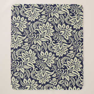 Indische Bloemen Grond Ontwerp Sherpa Deken