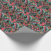 Indische Bloemen: naadloos behang. Cadeaupapier (Hoek)