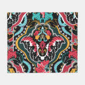 Indische Bloemen:  naadloos behang. Fleece Deken (Voorkant (Horizontaal))