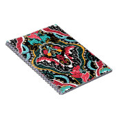 Indische Bloemen:  naadloos behang. Notitieboek (Rechterzijde)