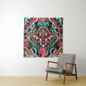 Indische Bloemen: naadloos behang. Wandkleed (In situ)