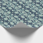 Indische Bloemen Naadloos Patroon Cadeaupapier (Hoek)