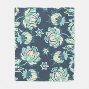 Indische Bloemen Naadloos Patroon Fleece Deken