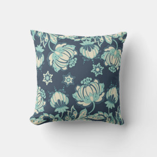 Indische Bloemen Naadloos Patroon Kussen