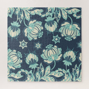 Indische Bloemen  Naadloos Patroon Legpuzzel