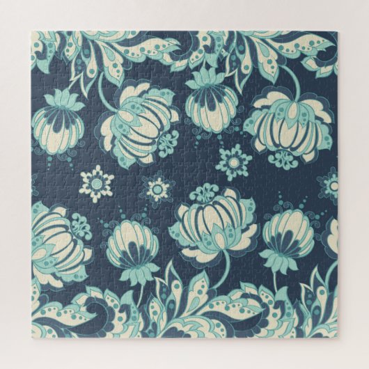 Indische Bloemen  Naadloos Patroon Legpuzzel (Verticaal)