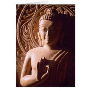 Indische boeddha in hout