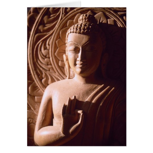 Indische boeddha in hout (Voorkant)