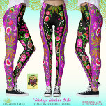 Indische Boho Floral Black en Paars Leggings<br><div class="desc">Lieve boze geïnspireerde mode leggings. Deze leggings van hoge kwaliteit zijn voorzien van een prachtig Indiaas bloempatroon en bladpatroon. met uw keus van accentstreep (gebruik de achtergrondkleurenplukker om uw accentstreep te kiezen). Deze boho-geïnspireerde aangepaste leggings zijn perfect voor elke keer, omdat ze perfect zijn uitgerust met een blazer voor de...</div>