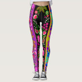 Indische Boho Floral Multi Leggings (Voorkant)
