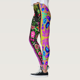 Indische Boho Floral Multi Leggings