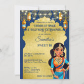 Indische Bollywood-meisjes verjaardagsfeest templa Kaart (Voorkant)